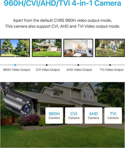 ZOSI 1080P CCTV Camera Outdoor Indoor Hybrid 4 in 1 HD TVI/CVI/AHD/CVBS Home - Image 2
