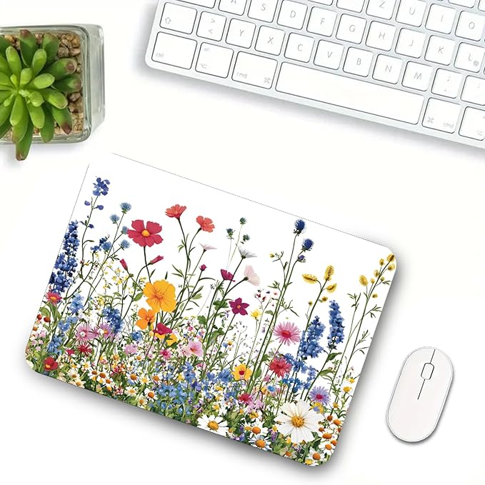 Colorful Floral Mouse Pad – Non-Slip, Waterproof by Unknown
