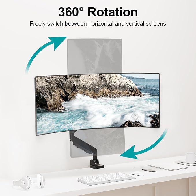 MOUNT PRO Single Monitor Mount for Max 43 Inch Ultrawide Computer Screen - Image 4