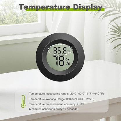 4-Pack Mini Hygrometer Thermometer, Digital LCD Humidity Meter Indoor/Outdoor - Image 3