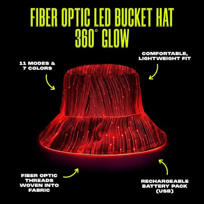 GloFX Bucket Hat – LED Light Up Rave Hat - Image 6