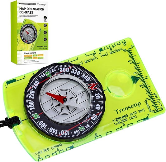 Outdoor Compass with Adjustable Declination, Navigation and Survival. by Unknown