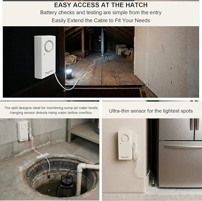 Water Alarms for Basements, Heater Leak Detector, Sump Pump Overflow RV - Image 6