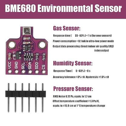 BME680 Digital Temperature Humidity Sensor Module 4 in 1 Sensor 3.3V/5V High - Image 3