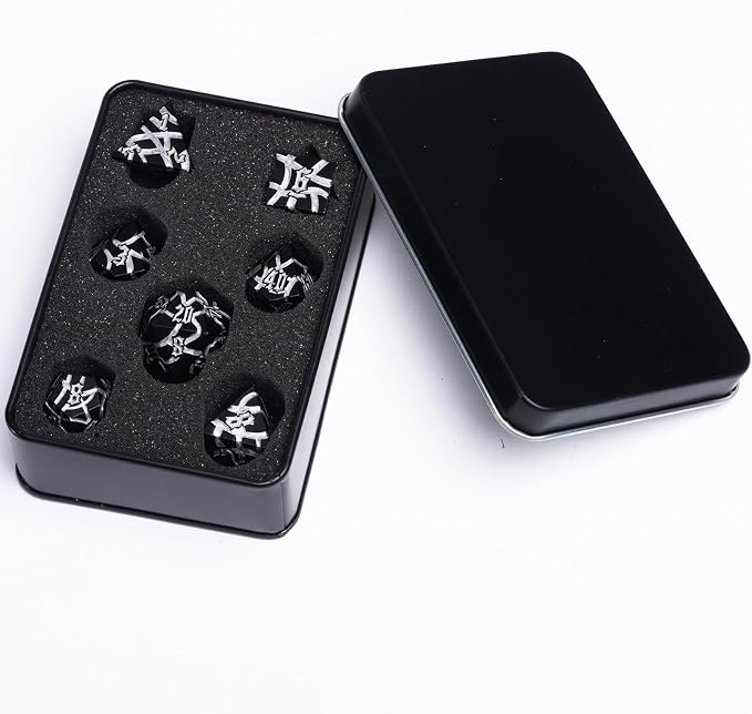 D&D Stripe Dice Set, Crack Polyhedral Dice - Image 6