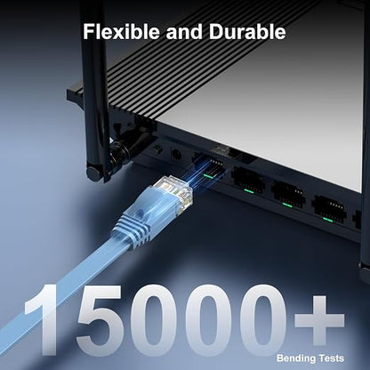 Cat 6 Ethernet Cable 150 ft, Indoor&Outdoor, High Speed 10Gbps Flat Internet - Image 6
