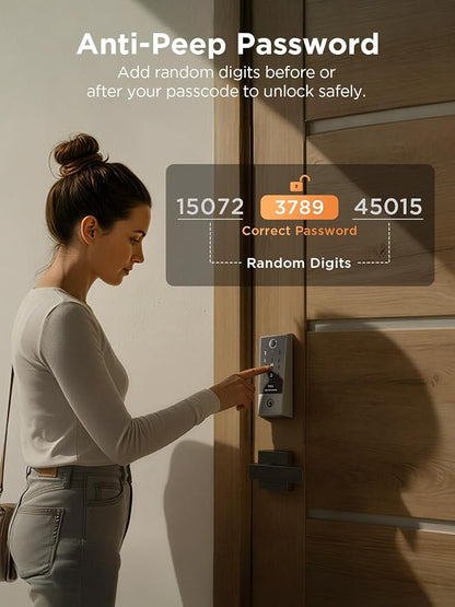 TCL Smart Lock D2 Plus, Fingerprint Keyless Entry Door Lock, Touchscreen Keypad - Image 4