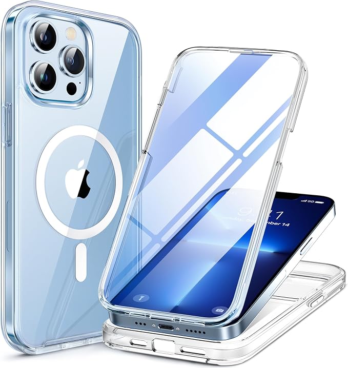 Miracase Magnetic for iPhone 13 Pro Max Case 6.7 inch, Upgrade Full-Body Clear by Miracase