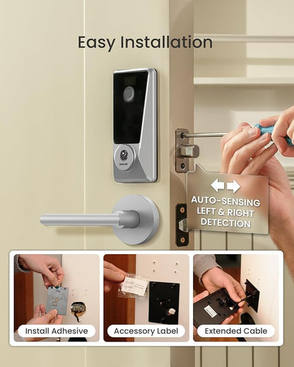 DESLOC Smart Lock D110 Plus, WiFi Fingerprint Smart Front Door Lock - Image 9