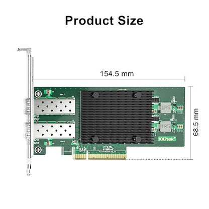 10Gtek 10Gb PCI-E NIC Network Card, Dual SFP+ Port, - Image 3