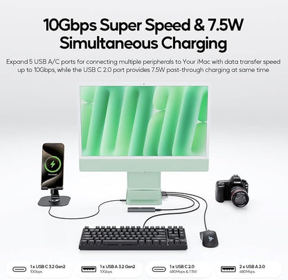 Upgraded 11 in 1 USB C Hub for iMac 24 inch USB Hub 2021 2023 2024 Support M.2 - Image 6