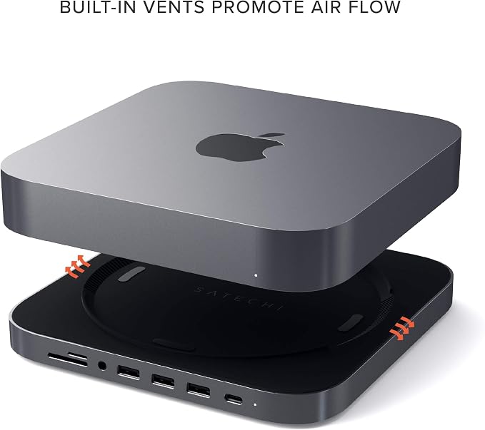 Satechi USB C Hub, Type-C Aluminum Stand & Hub, USB-C Data Port, Micro/SD Card - Image 5