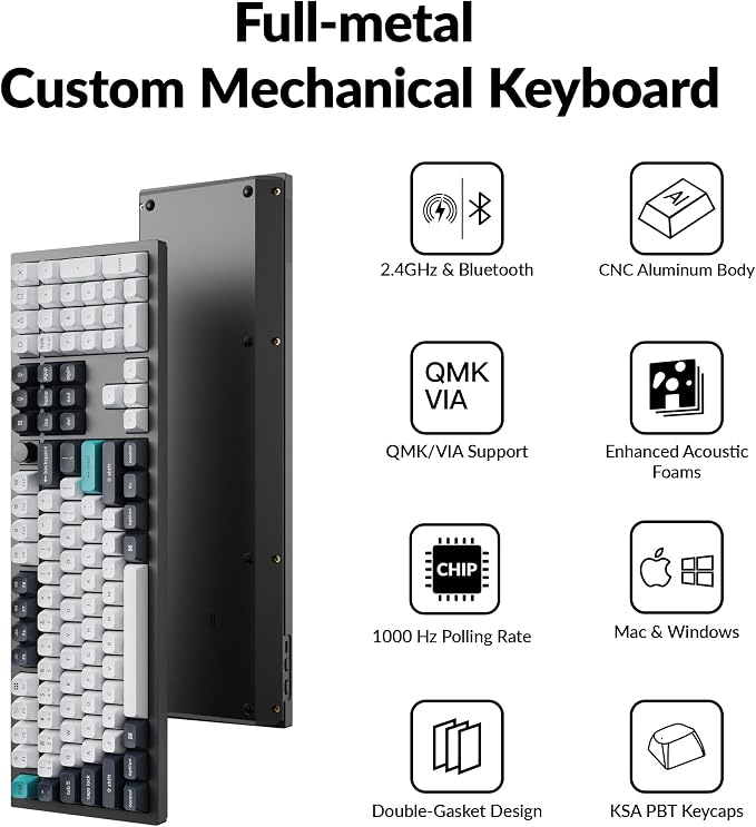 Keychron Q6 Max QMK/VIA Bluetooth Wireless /2.4 GHz/USB-C Wired Custom - Image 6