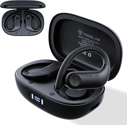 TREBLAB X3 Pro - Workout True Wireless Earbuds, Comfortable Earhooks, Punchy by TREBLAB