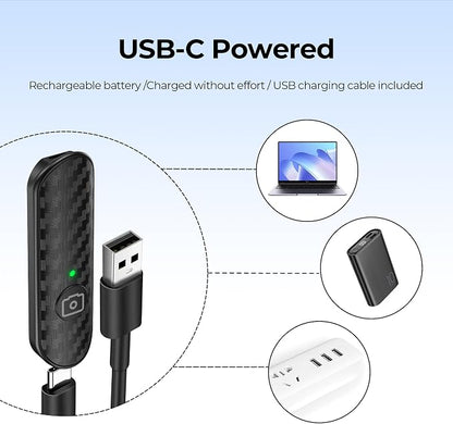 ATUMTEK Bluetooth Remote Shutter, Carbon Fiber Design, Rechargeable Camera - Image 3