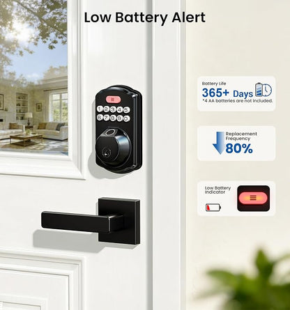 Veise KS02A Fingerprint Keyless Entry Door Lock, Auto Lock, Electronic Keypad - Image 12
