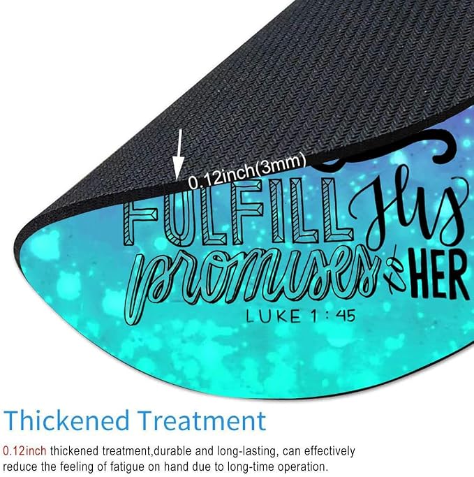 Inspirational Quote ， Gospel of Luke Round Mouse pad Customized Mousepad - Image 3