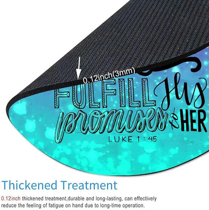 Inspirational Quote ， Gospel of Luke Round Mouse pad Customized Mousepad - Image 3