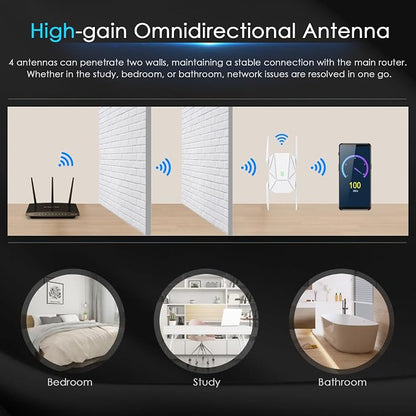 WiFi Extender, 2026 1800Mbps WiFi 6 Extender Signal Booster - Image 3