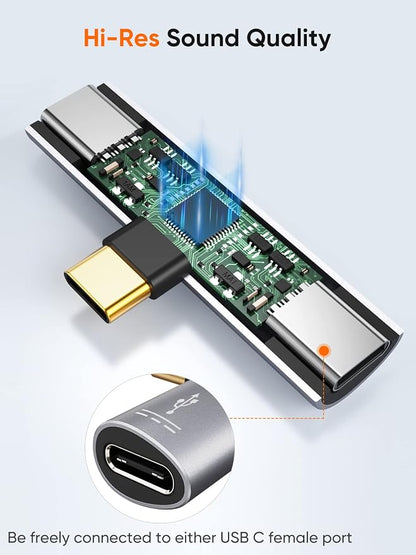 CableCreation USB C Splitter, 2-in-1 USB C Audio and PD Charging Adapter - Image 5