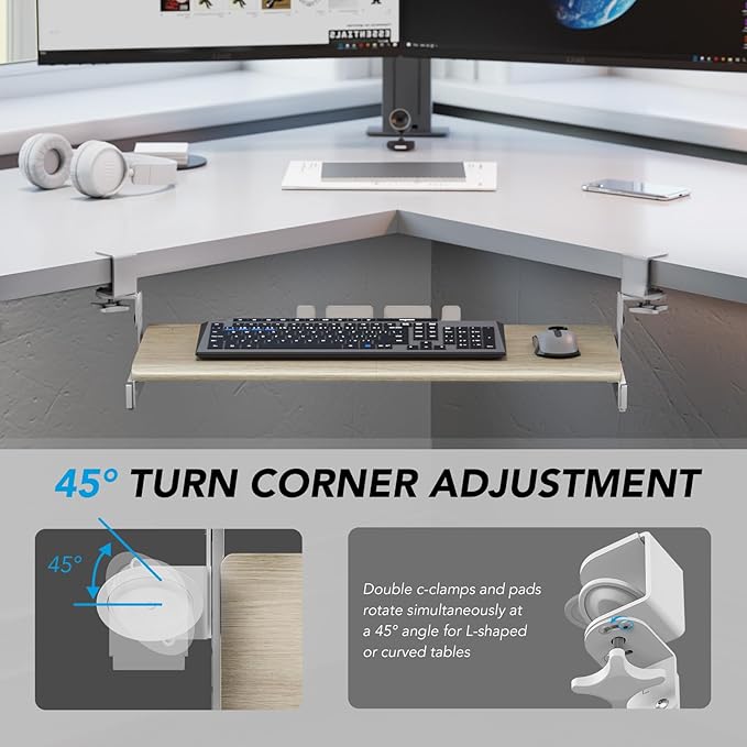 AX WABER Keyboard Tray Under Desk Pull Out - Image 6