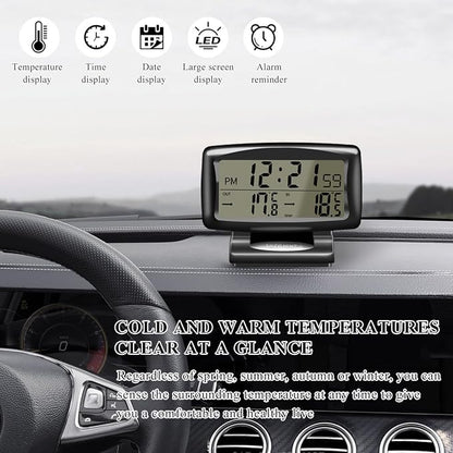 Car Digital Thermometer Clock, 2 in 1 Easy to Read Car Indoor Outdoor - Image 4