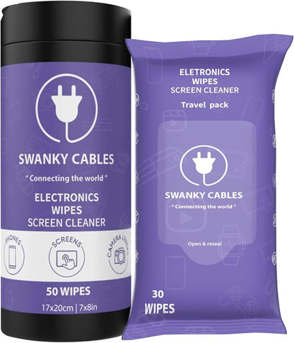 Screen Cleaner Wipes Bundle by SWANKYCABLES