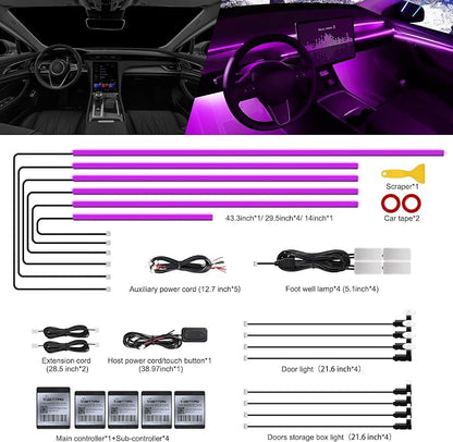 RGB Acrylic Interior Car LED Strip Light - Image 3