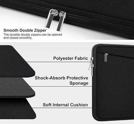 Laptop Sleeve Case 13.3 Inch, Durable 14 Inch Laptop Case Computer Carrying Bag - Image 2