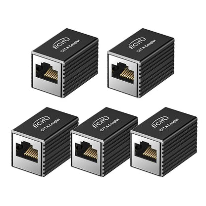 RJ45 Coupler, 5 Pack Ethernet Adapters Female to Female, Ethernet Cable by ECJTU-US