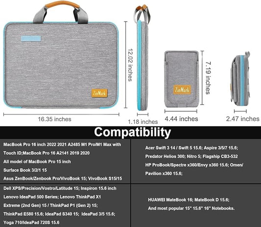 Laptop Case 15.6 Inch Briefcase Military-Grade Protection - Image 2