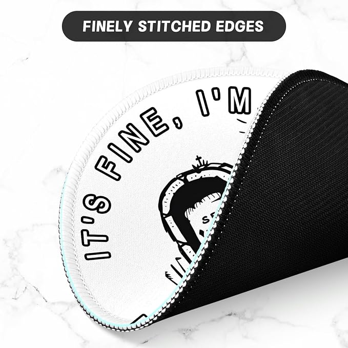 ITNRSIIET Round Mouse Pad with Stitched Edge Premium-Textured Waterproof - Image 4
