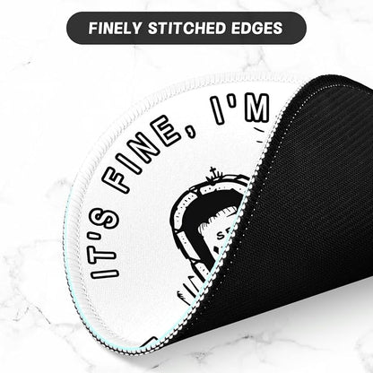 ITNRSIIET Round Mouse Pad with Stitched Edge Premium-Textured Waterproof - Image 4