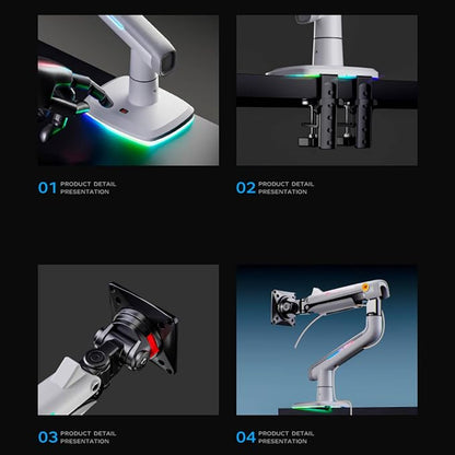 Gaming Monitor Arm for Flat/Ultrawide/Curved Monitors 32 to 60 inch, Heavy Duty - Image 8