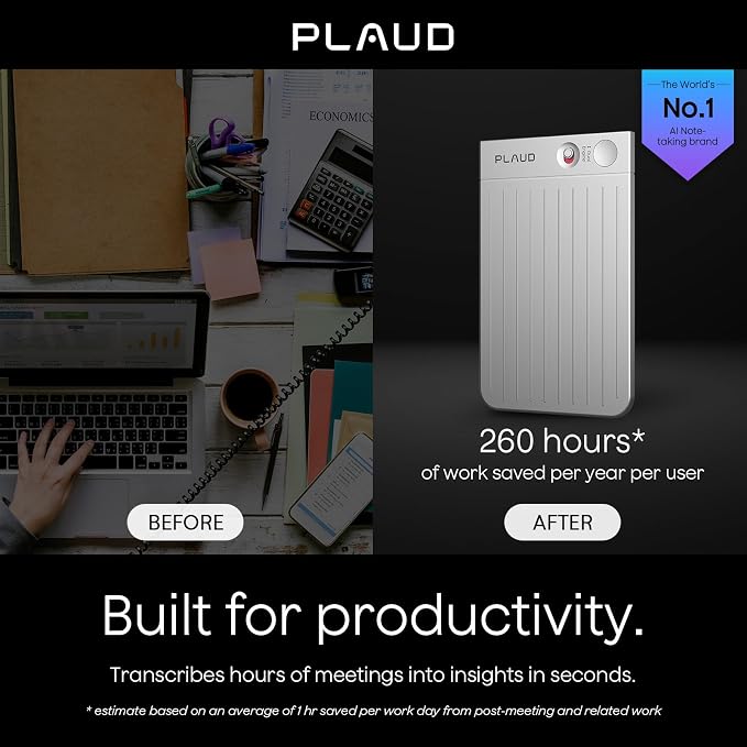 Plaud Note AI Voice Recorder, Voice Recorder w/Case, App Control, Transcribe & - Image 2