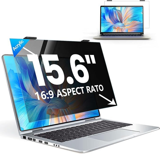 Laptop Privacy Screen 15.6 inch, 9H Hanging Privacy Screen by HOME