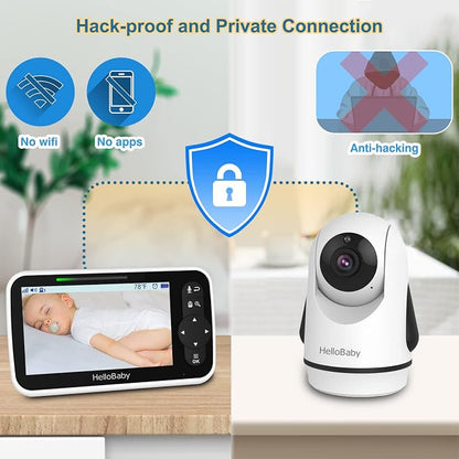HelloBaby 5 Inch Video Baby Monitor - Image 4
