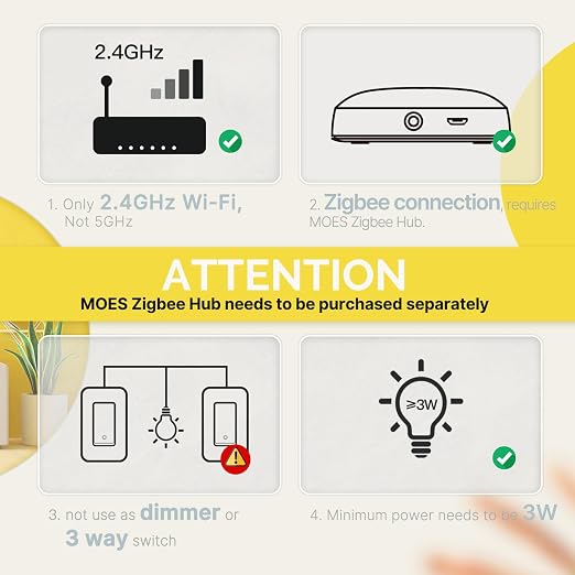 MOES 2nd Generation Zigbee Smart Switches 3 Gang, No Netural Wire, Require MOES - Image 8