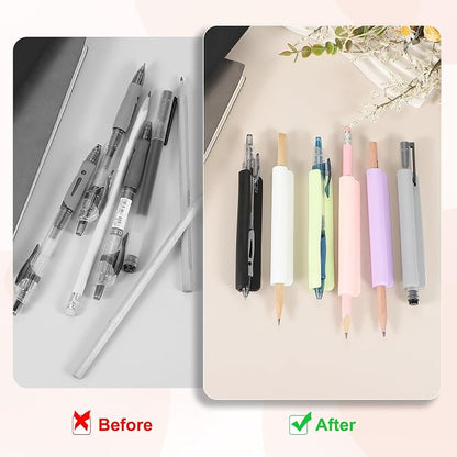 PATIKIL 2 Pcs Adhesive Pencil Holders, 105mm Long Universal Pencil Clip - Image 6