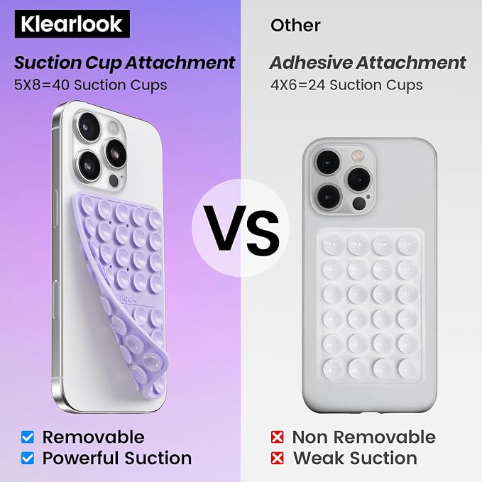 2PCS Silicone Suction Cup Phone Case Mount Double Sided, Hands-Free Phone - Image 2