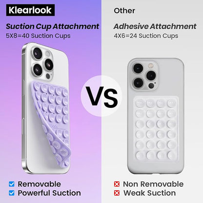 2PCS Silicone Suction Cup Phone Case Mount Double Sided, Hands-Free Phone - Image 2