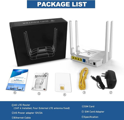 ZBT AC1200 4G LTE Router with SIM Card Slot, Unlocked Cat4 150Mbps Dual Band - Image 8
