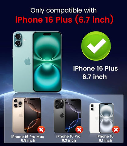 Magnetic for iPhone 16 Plus Case Slim Soft Silicone Bumper Shockproof Metallic - Image 2