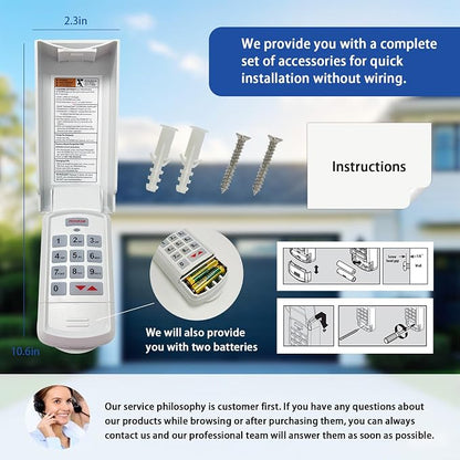Universal Garage Door Opener Keypad Compatible - Image 7