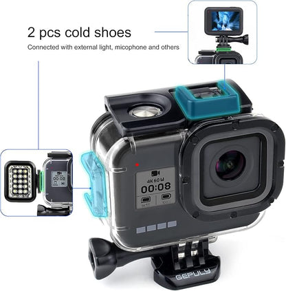 Waterproof Housing Case for GoPro Hero 8 Black - 60M Protective Underwater - Image 2
