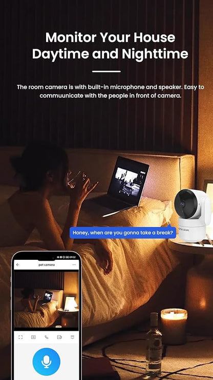 2 Pack Indoor Wired Security Cameras, 360° WiFi Camera - Image 4