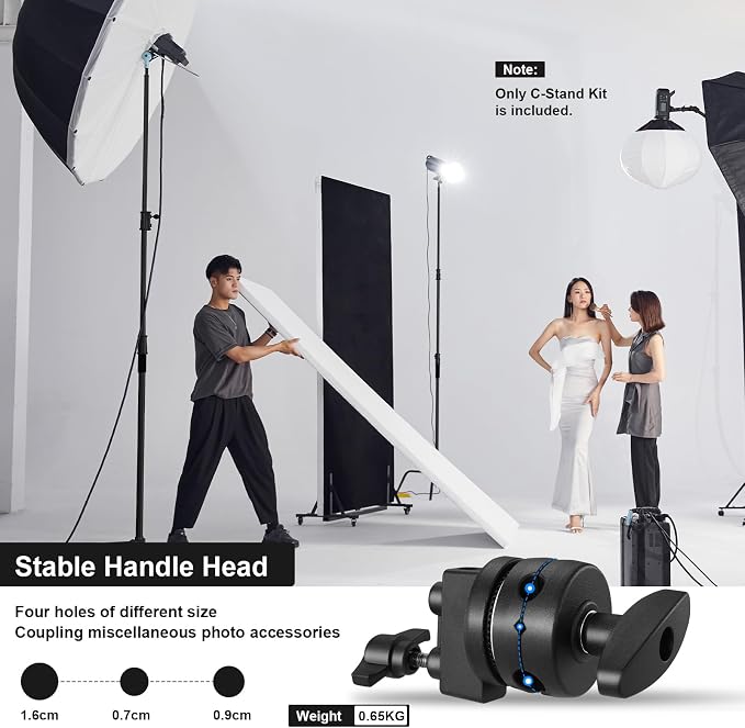 10.8ft/330cm Heavy Duty C Stand Stainless Steel Light Stand - Image 4