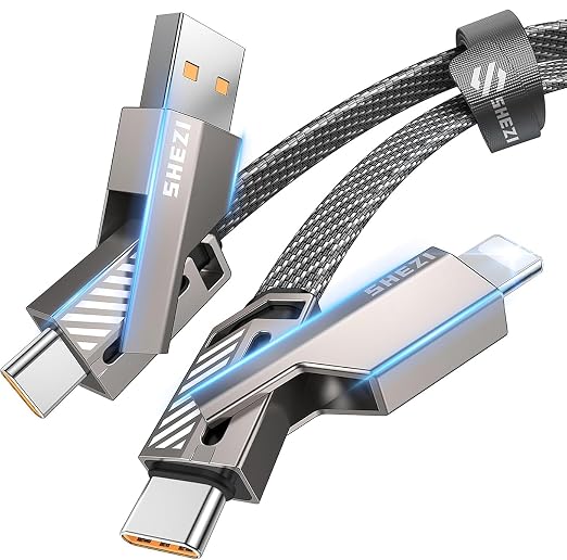 SHEZI 4-in-1 USB C Cable 60W 5FT Compatible by SHEZI