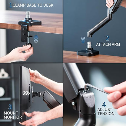 VIVO Single 17 to 32 inch Monitor Height Adjustable Counterbalance Mechanical - Image 7