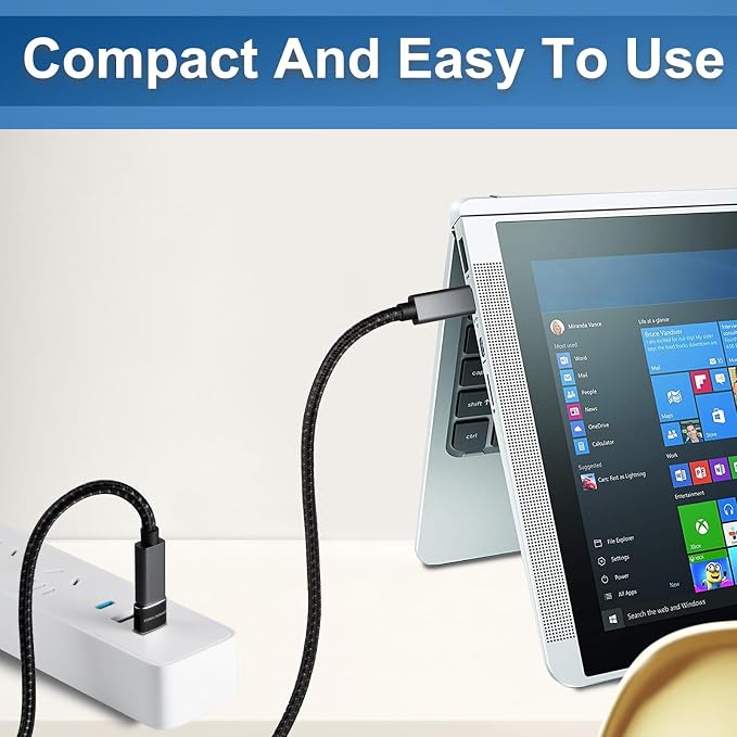 USB to USB C Adapter 4 packs for iPhone Fast Charging, Transfer and Type C OTG - Image 6